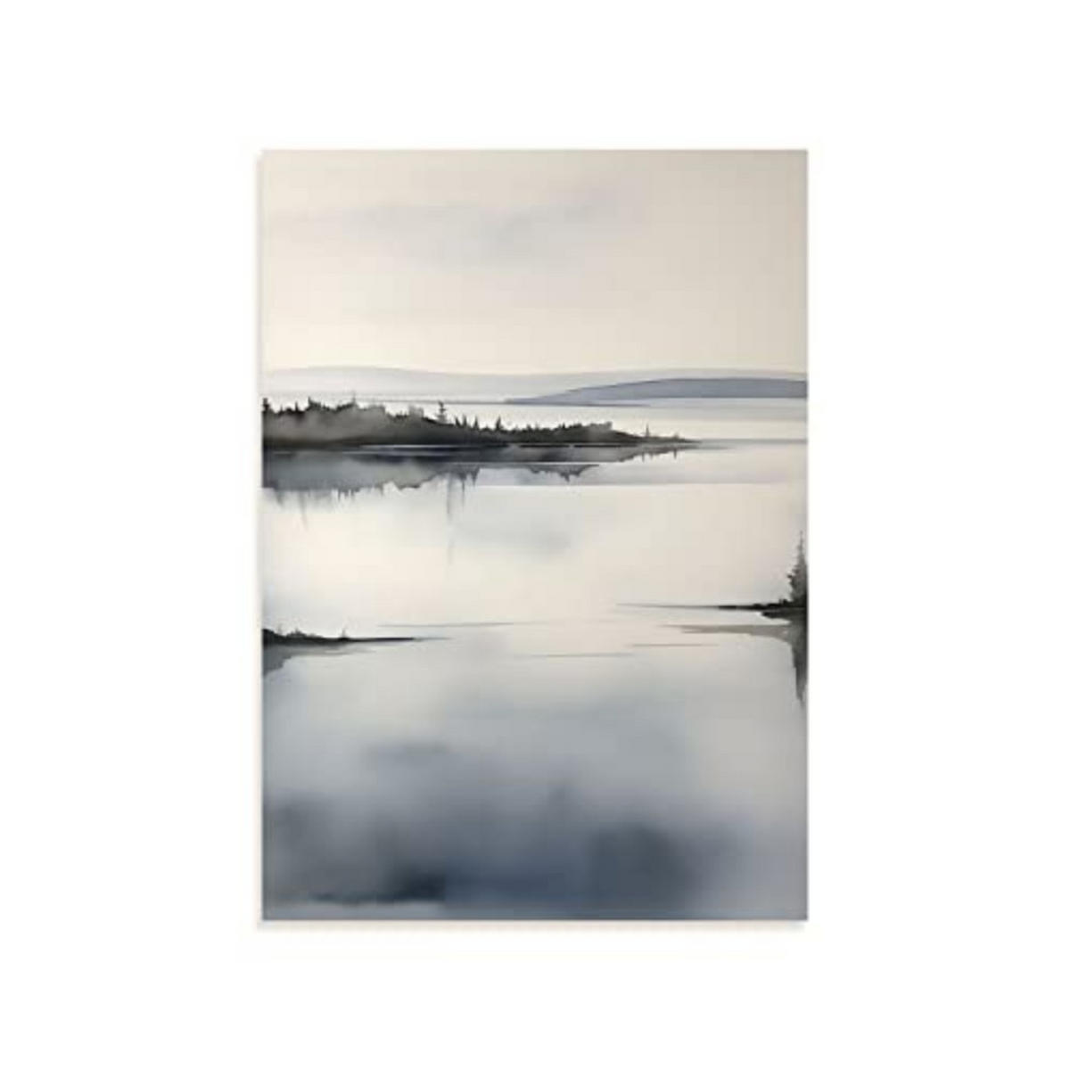 POSTER Landschaft Aquarell A4 Rahmenlos - Klar, Papier (29.7/5/21cm) - Nacnic