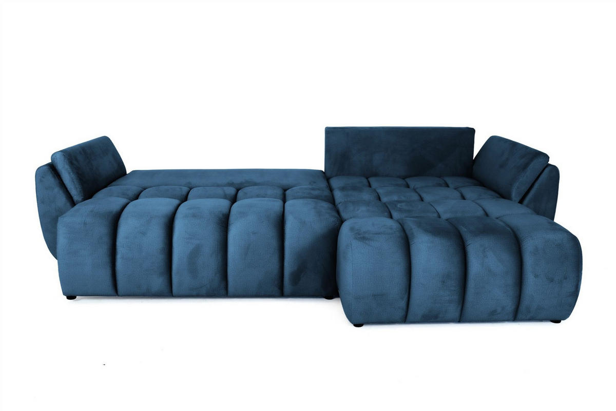 ECKSOFA Collin Mit Schlaffunktion - Blau, Holzwerkstoff/Textil (185/280cm) - Fun Möbel