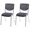 BESUCHERSTUHL Grau 2er-Set - Grau, Textil (49/83/58cm) - MCW