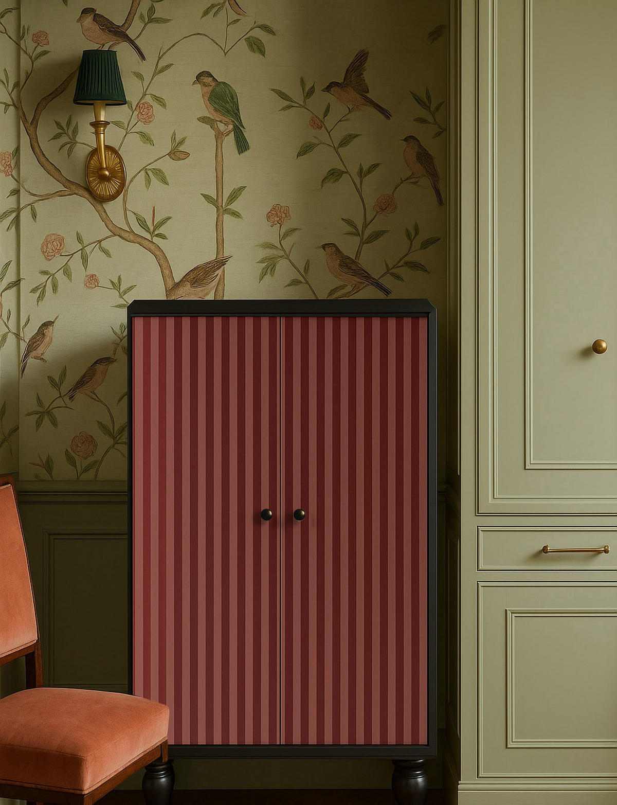 SCHRANK SIDEBOARD mit 2 Türen MARCUS - Rot, Holzwerkstoff (75/127/45cm) - RNT By Really Nice Things