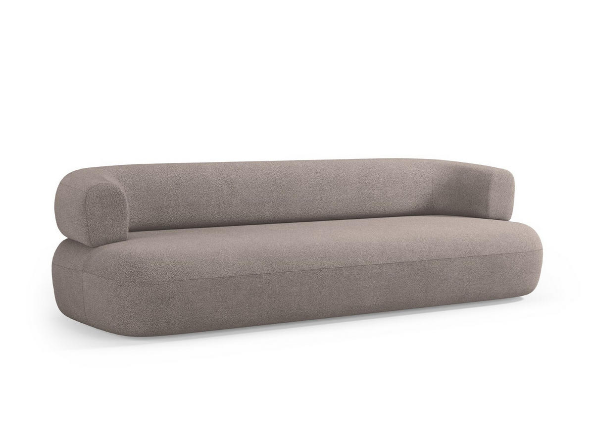 SOFA Jenny aus Boucle hellbraun 4 Sitzplätze - Hellbraun, Textil (90/73/226cm) - Micadoni