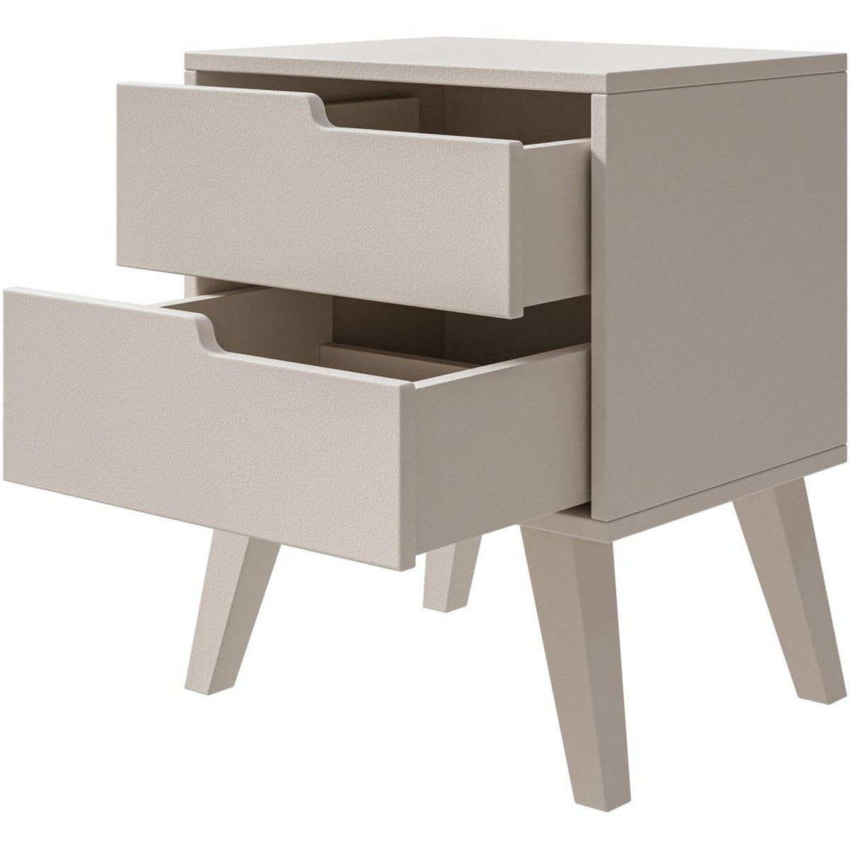 NACHTTISCH Norel mit 2 Schubladen, Rechts, Kaschmir - Kaschmir, Holz/Holzwerkstoff (45/55/35cm) - Beautysofa