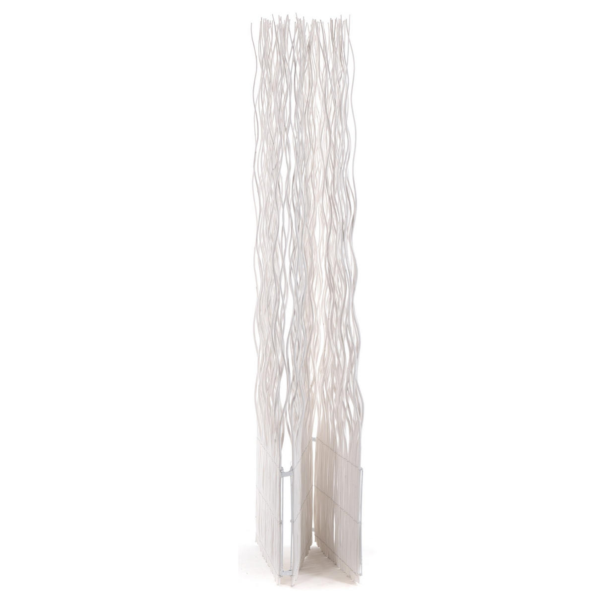 PARAVENT Wave 3 Weidenzweige weiß - Weiß, Naturmaterialien (120/170/6cm) - DESIGN DELIGHTS