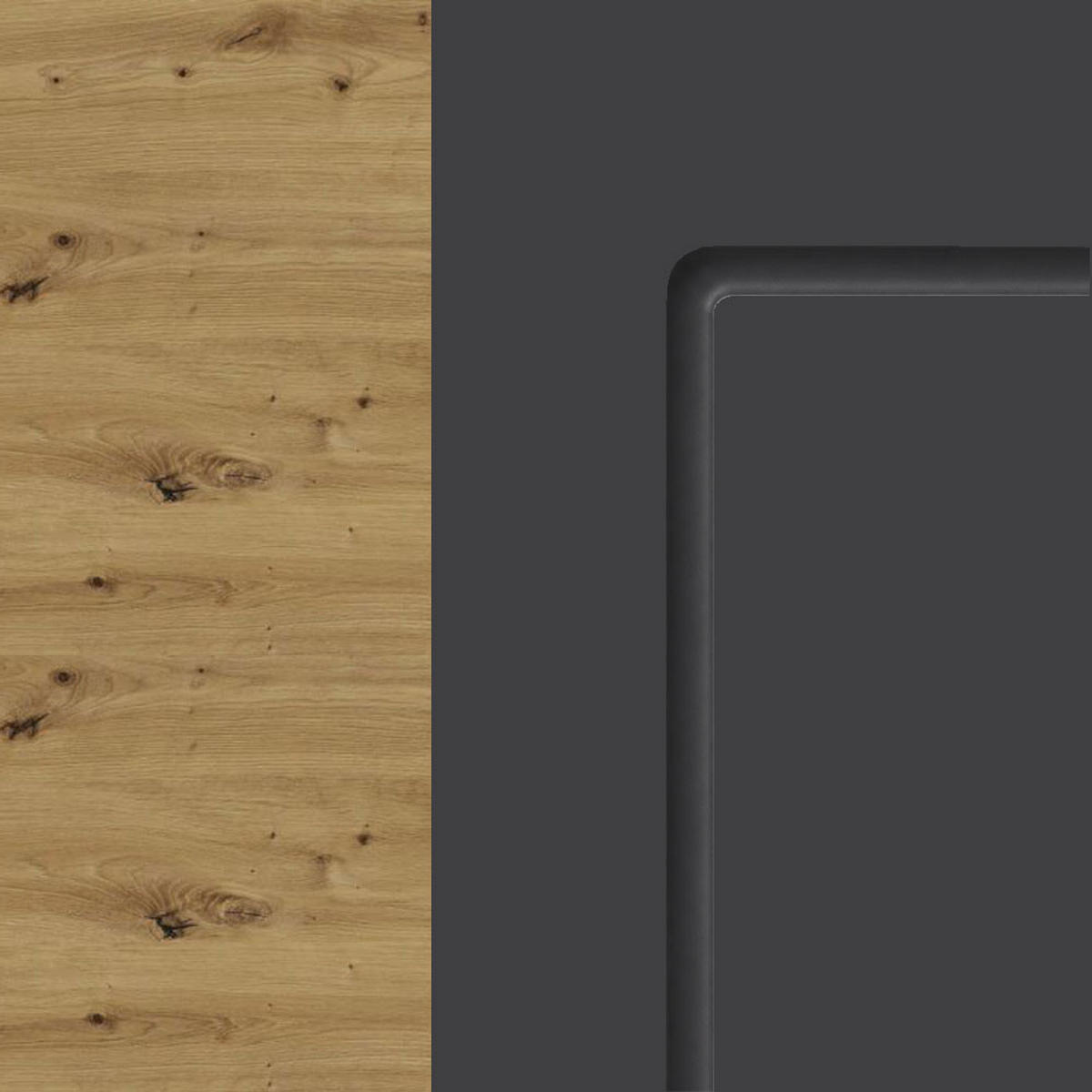KÜCHENHÄNGESCHRANK Kvantum W2/20 Graphit Matt / Eiche Artisan Matt 20 / 32,5 / 72cm - Graphitfarben/Eiche Artisan, Holz/Holzwerkstoff (20/72/32.5cm) - Feldmann-Wohnen