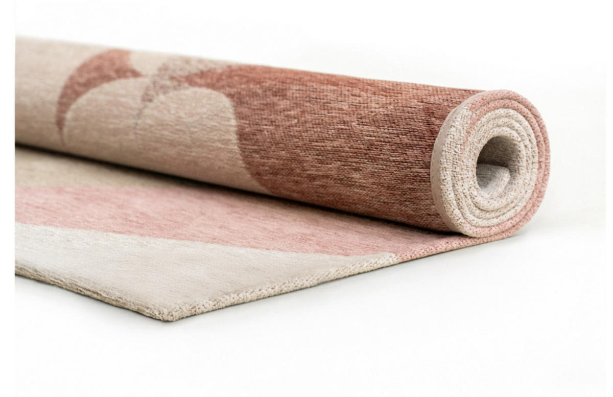 TEPPICH modern Flachgewebe ROCKY Rosa 240 x 340 cm - Pink, Textil (240/340cm) - Novatrend