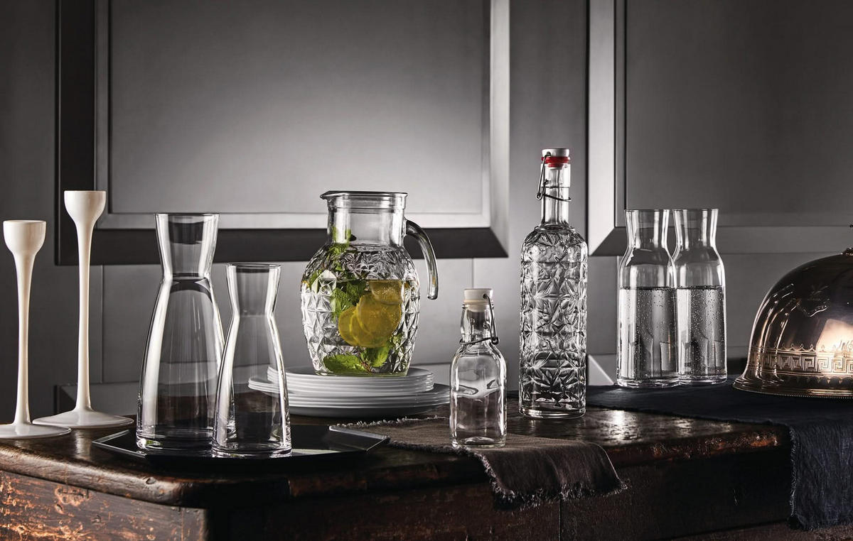 KARAFFE YPSILON transparent 1 Liter - Transparent, Glas (1L) - Bormioli Rocco