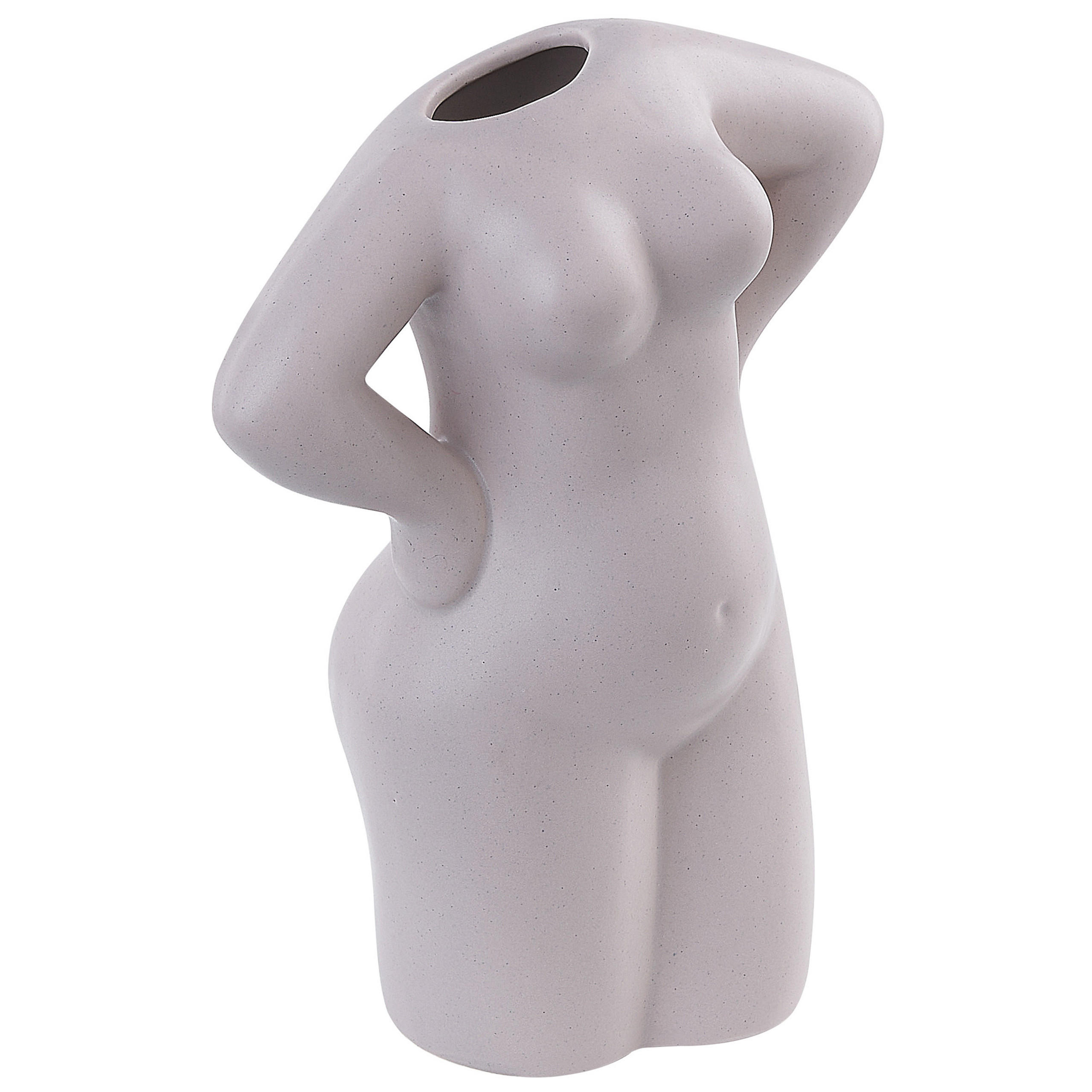 BLUMENVASE Porzellan beige Kilkis - Beige, Keramik (24cm) - Beliani