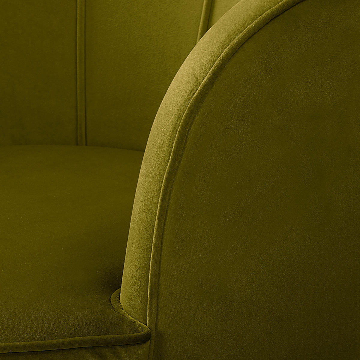 SESSEL - Samt, Füße Dunkel - Dunkelbraun/Grün, Holz/Birkenholz (75/74/75cm) - home24