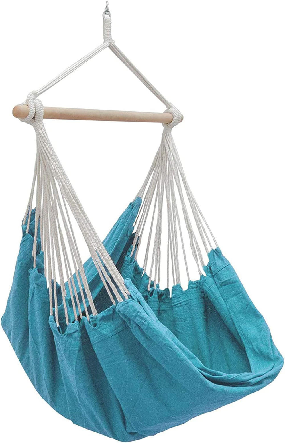 XXL-HÄNGESESSEL 185/130 cm Belastbar bis 150 kg Türkis - Blau, Textil (130/155/185cm) - Amanka