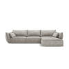 ECKSOFA rechts Kaelle aus Chenille-Stoff hellgrau 4 Sitzplätze - Hellgrau, Textil (171/308cm) - Micadoni