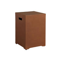 FEUERSCHALE - 41cm x 41cm - Kunststein - terracotta - SEROZA - Braun, Stein (41/62.6/41cm) - Vente-Unique