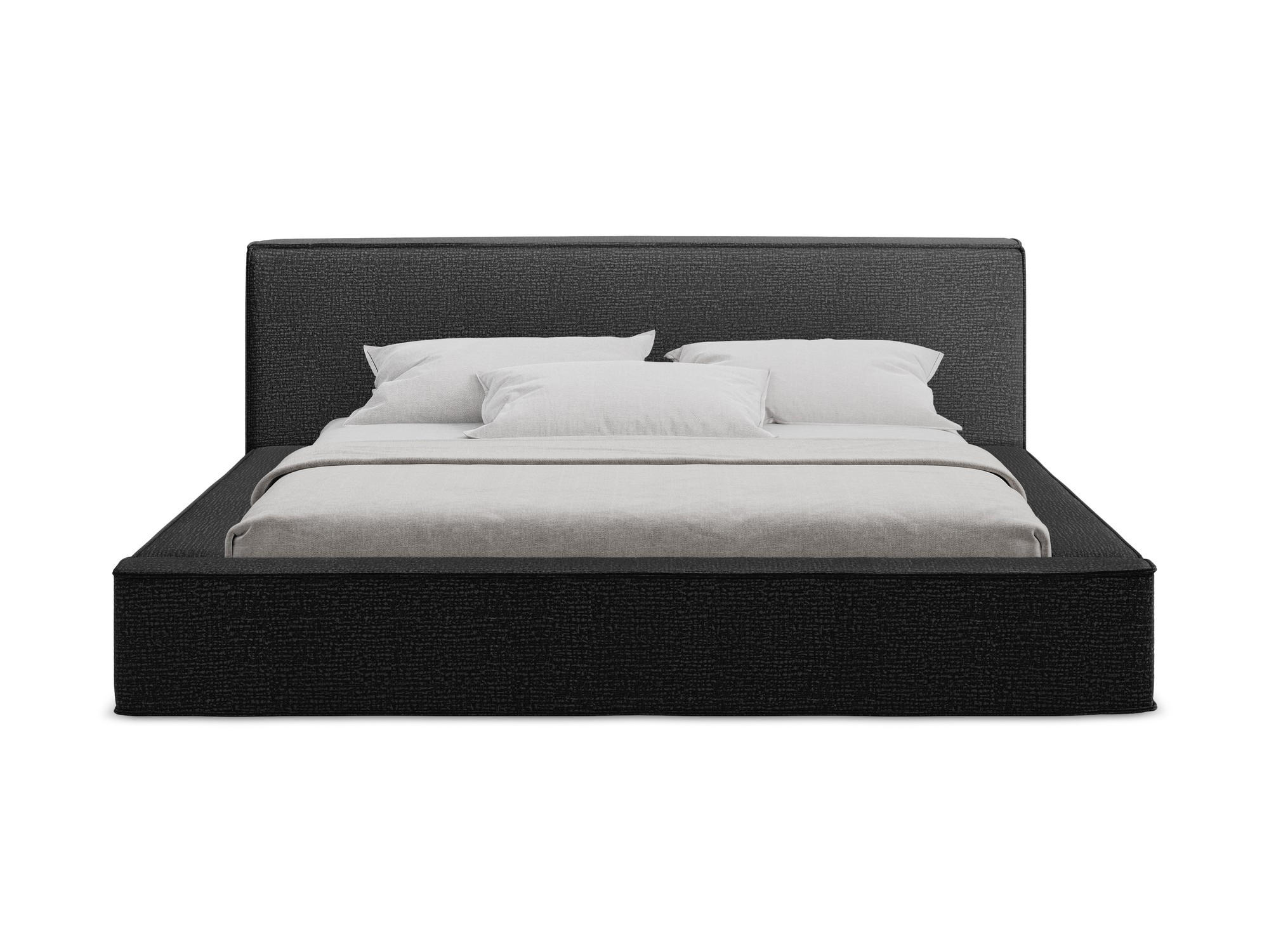 POLSTERBETT mit Bettkasten und Lattenrost 220x240 Schwarz - Anthrazit/Schwarz, Kunststoff/Textil (180/200cm) - Makamii