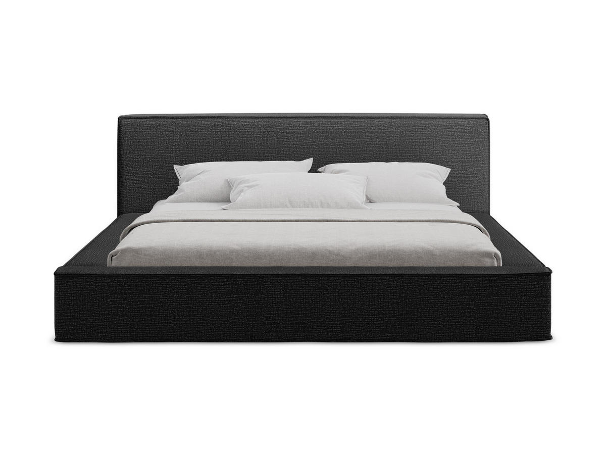 POLSTERBETT mit Bettkasten und Lattenrost 220x240 Schwarz - Anthrazit/Schwarz, Kunststoff/Textil (180/200cm) - Makamii