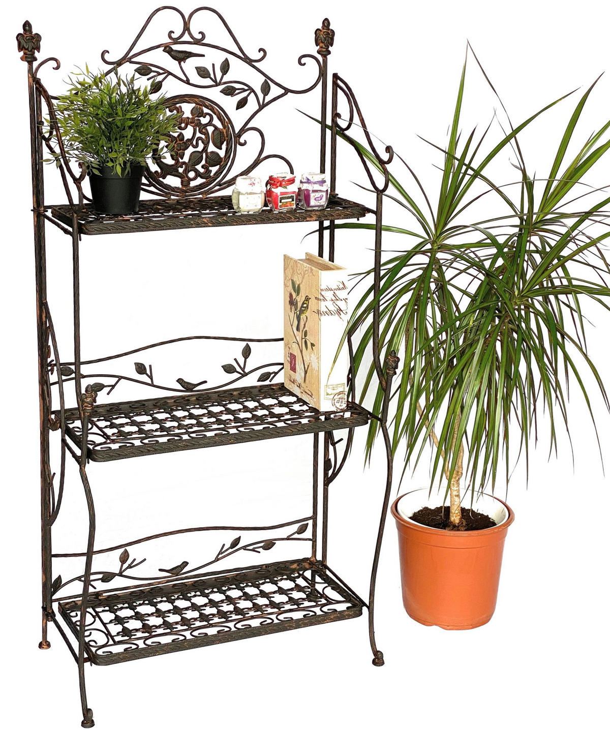 REGAL Metall Klappbar Braun Antik 123 cm - Braun, Metall (55/123/25cm)