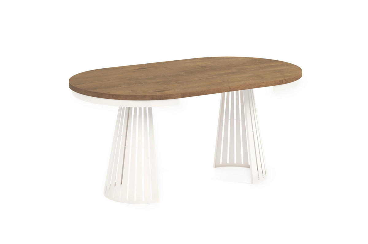 ESSTISCH Cone Bis - Kaschmir/Beige, Holzwerkstoff/Metall (100/100/76cm) - Meblini