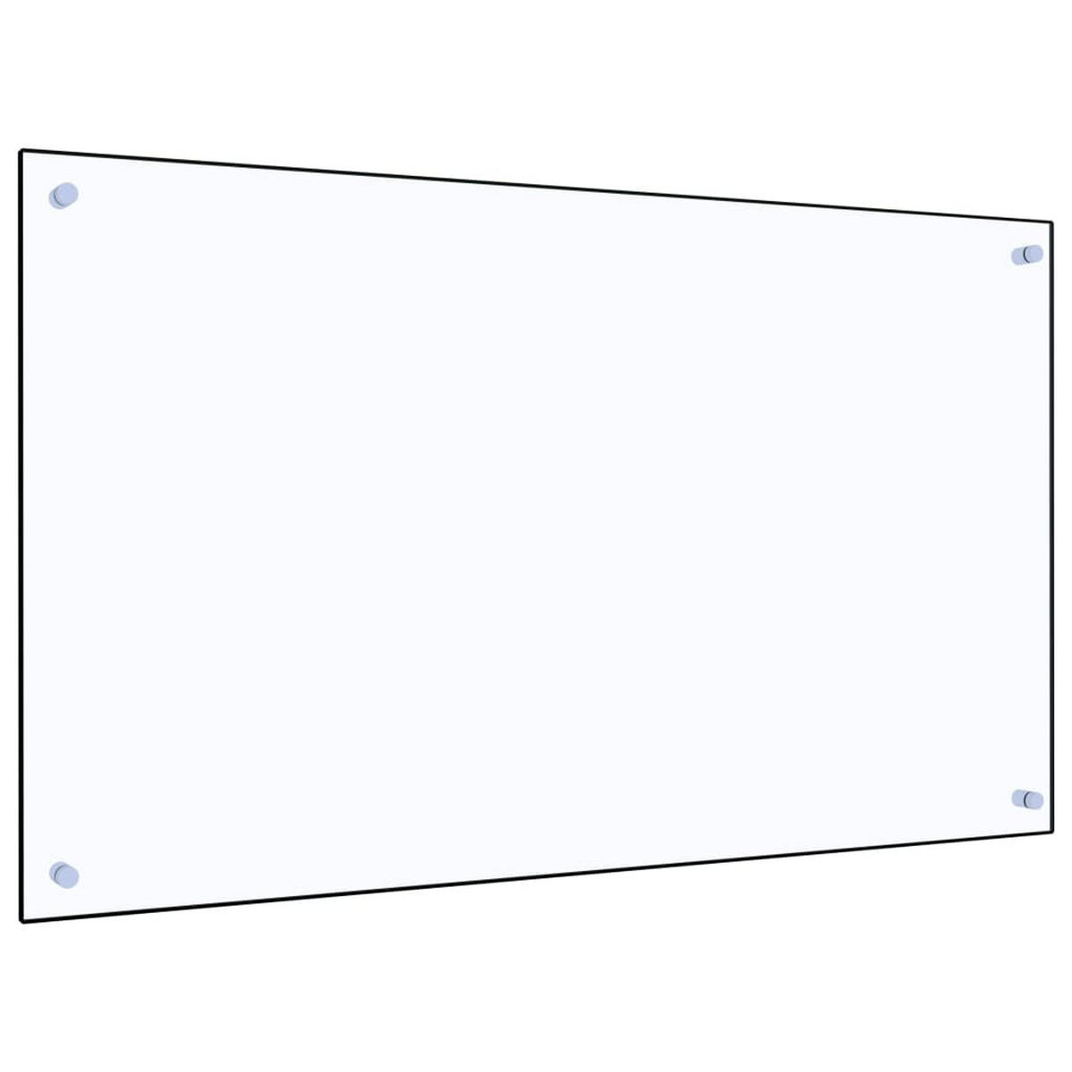 KÜCHENRÜCKWAND Glas - 100x60cm Transparent | Küche Spritzschutz Wandschutz Glasplatte - Transparent, Glas (100/60/0.6cm) - DELUKE