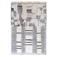 BERBERTEPPICH abstraktes Design aus reiner Wolle 300x 400 cm - Weiß, Naturmaterialien (300/400cm) - AFK Living
