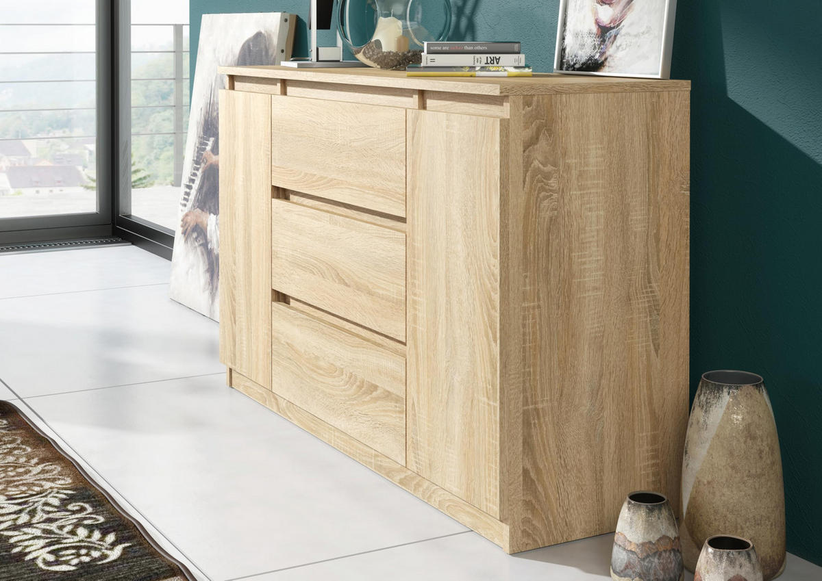 KOMMODE 120 Sonoma oak 120x39x78,5 cm - Sonoma Eiche, Holzwerkstoff (120/78.5/39cm) - Mobelsta