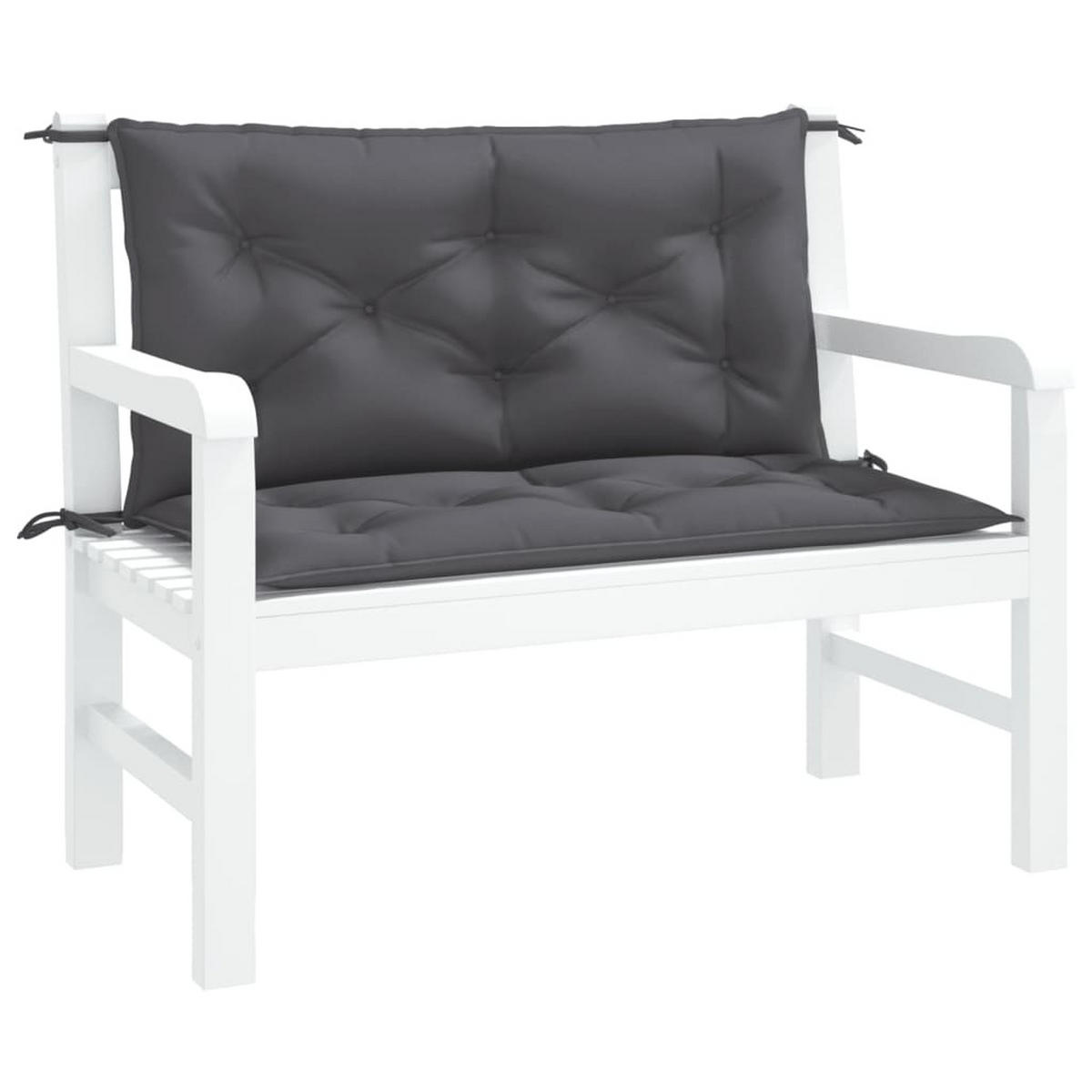 GARTENBANK-AUFLAGEN 2 Stk. Anthrazit 100/50/7 Cm Oxford-Gewebe - Anthrazit, Textil (50/7/100cm) - vidaXL