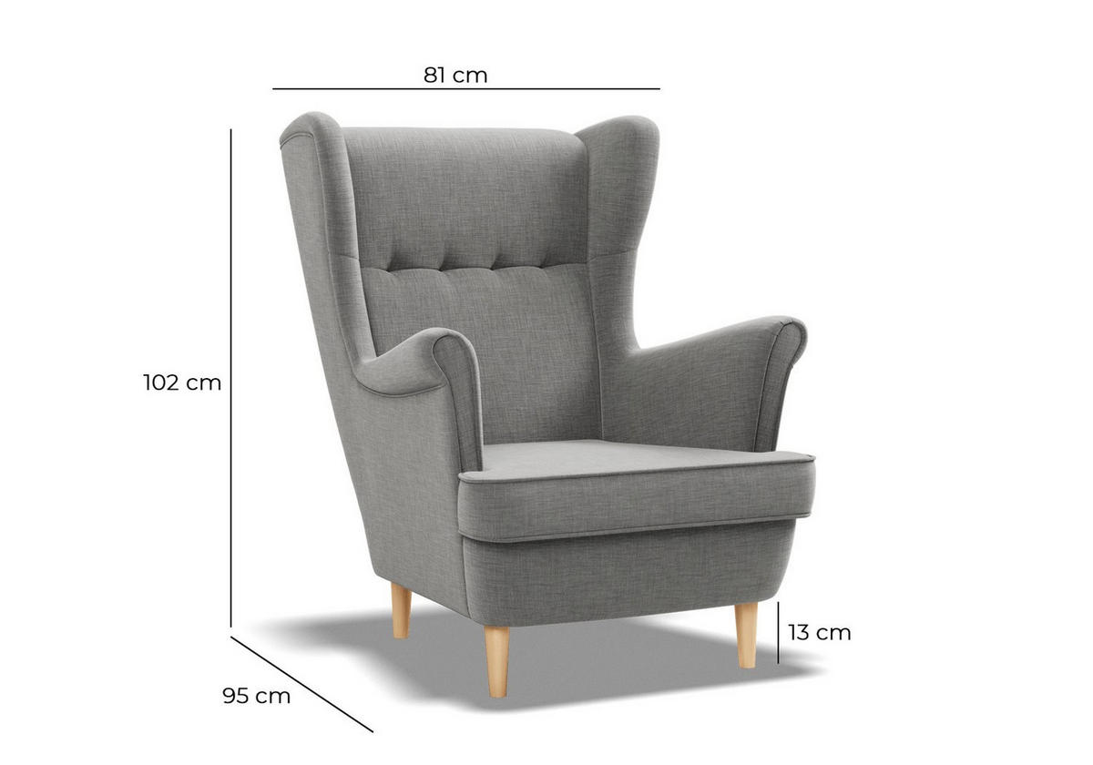 OHRENSESSEL VELO, Gelb - Gelb, Textil (81/102/95cm)