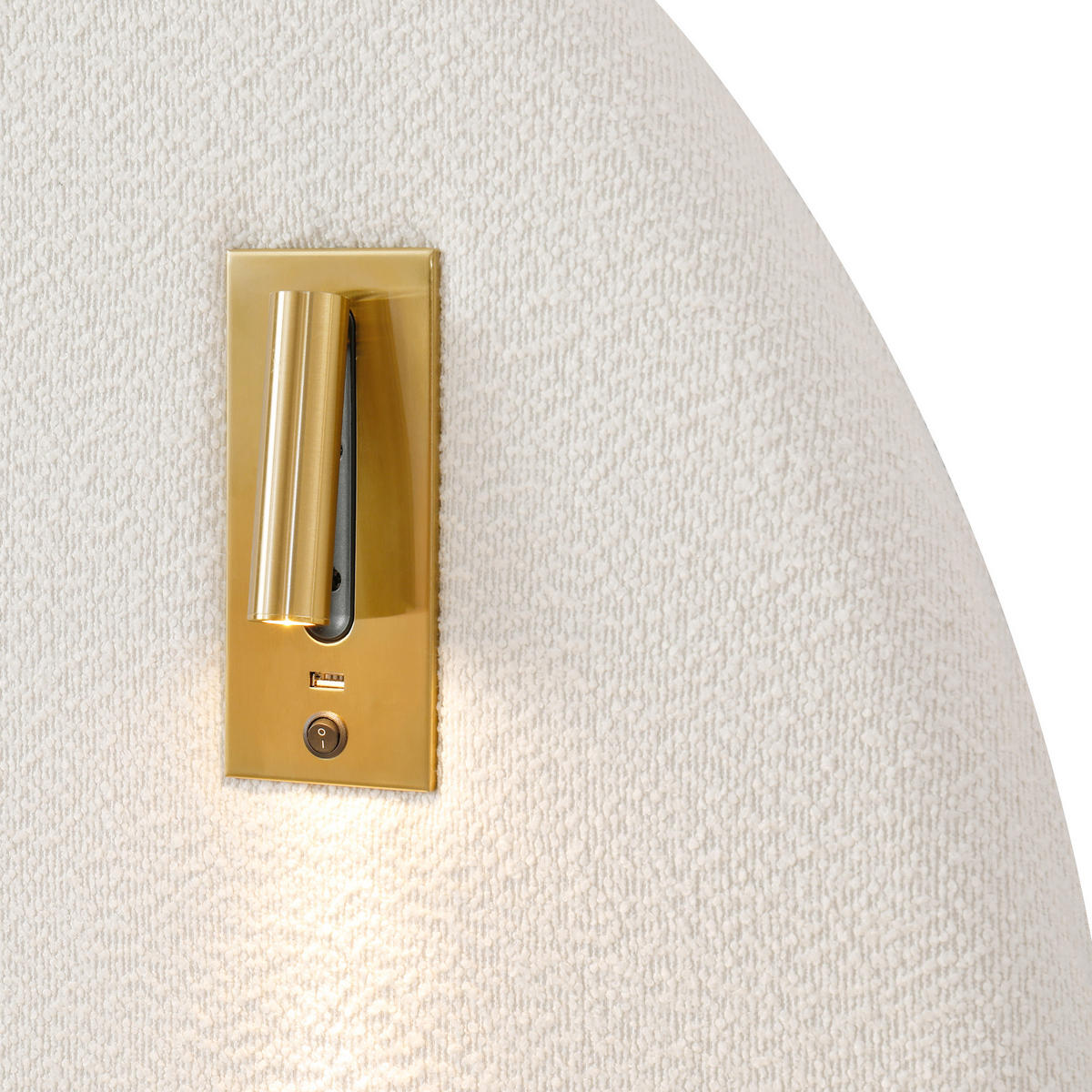 POLSTERBETT aus Schleife 180x200 cm in Weiß mit Stauraum & USB & Leselampe - Weiß, Textil (180/200cm) - Modfu