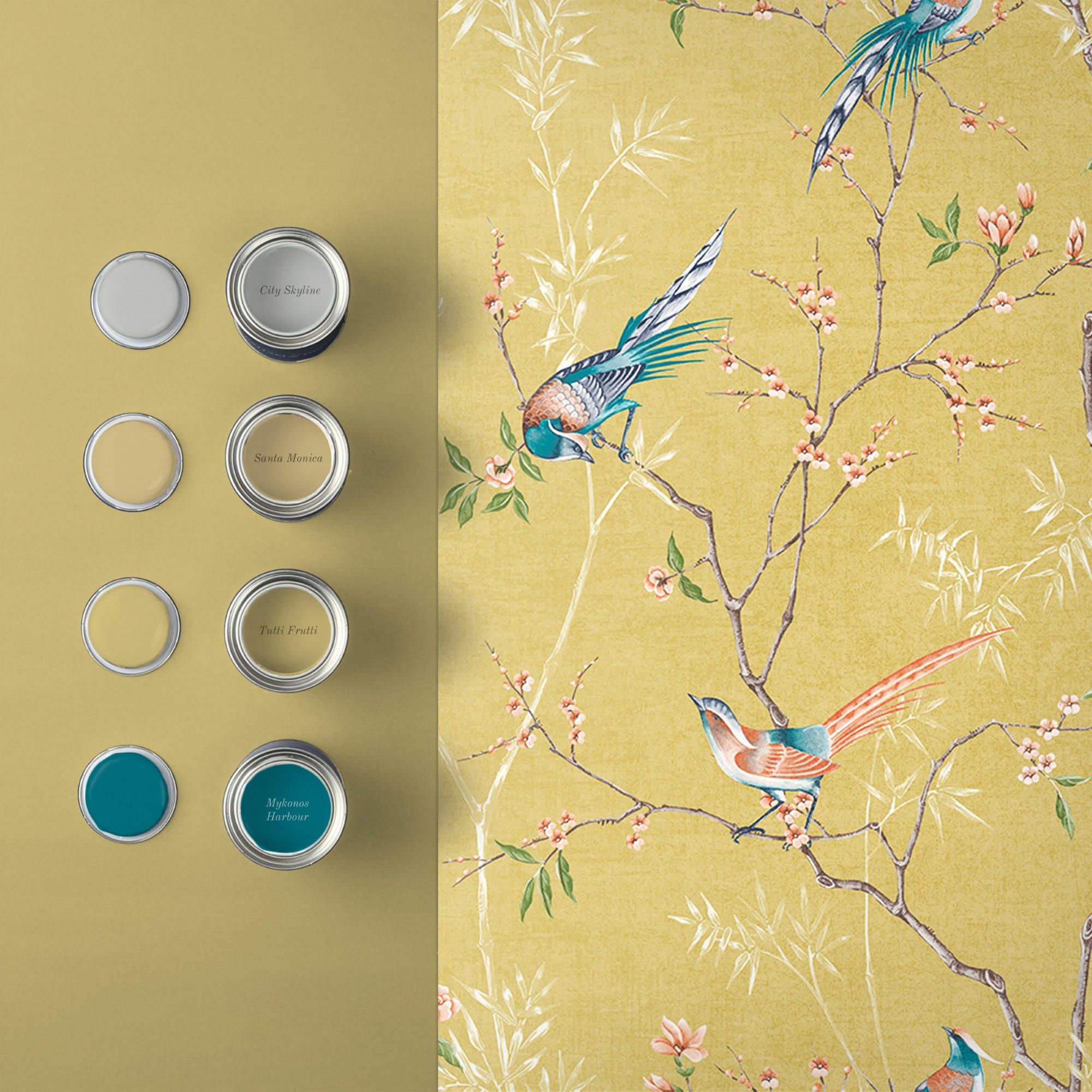 VLIESTAPETE - Tori Summer - Gelb, Papier/Kunststoff (52/1005cm) - Graham & Brown