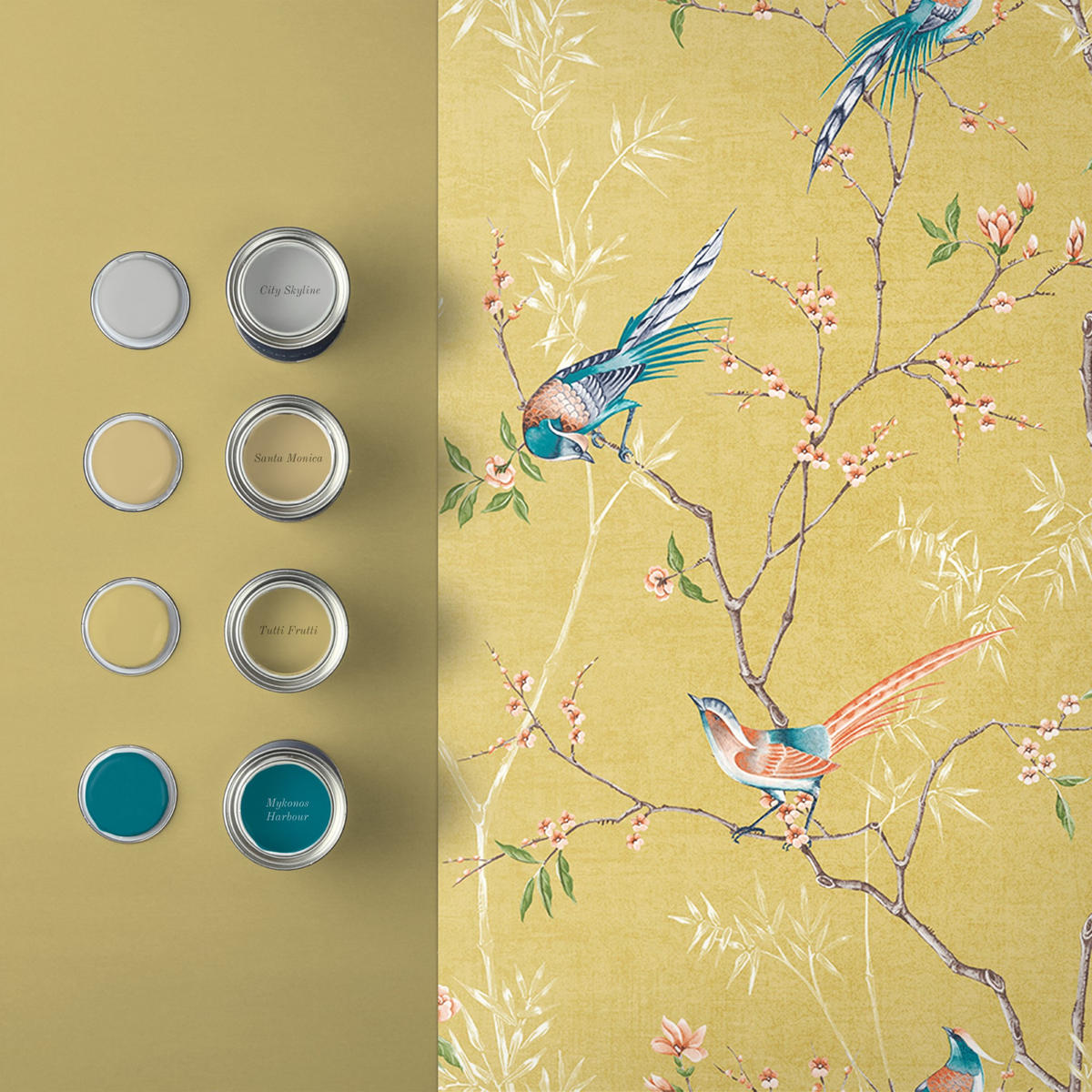 VLIESTAPETE - Tori Summer - Gelb, Papier/Kunststoff (52/1005cm) - Graham & Brown