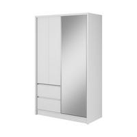 KLEIDERSCHRANK – SARA 130 – 134 cm – Sara – Weiß - Weiß, Holzwerkstoff (134/214/62cm) - hi-markt