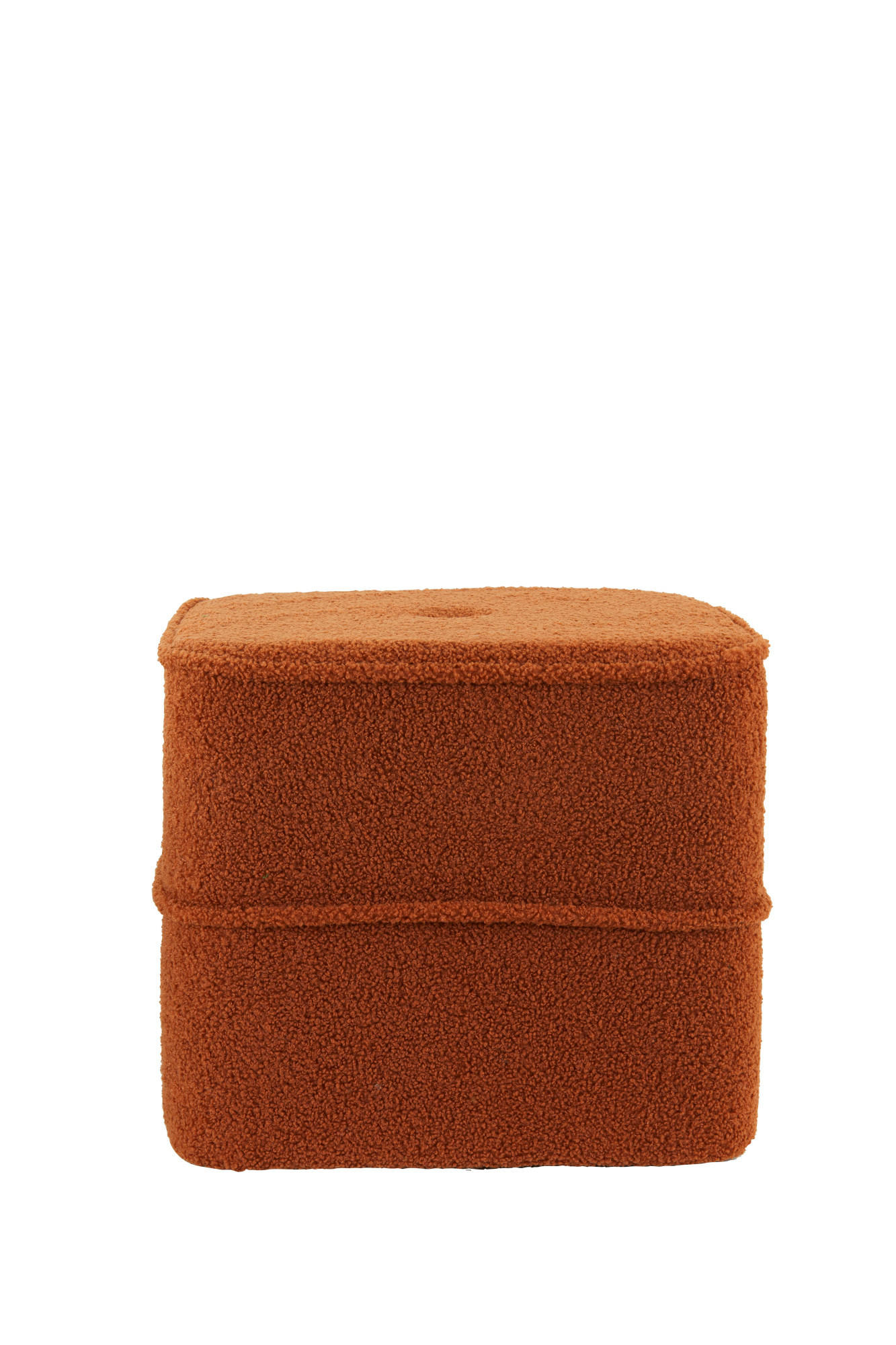 SITZPOUF Kiki Orange 40/40/35 cm - Orange, Holz (40/35/40cm) - Light & Living