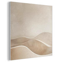 AKUSTIKBILD Beige - Natur - Abstrakt - Modern Wandbilder 60x60 cm - Beige, Kunststoff (60/60/0.9cm) - MuchoWow