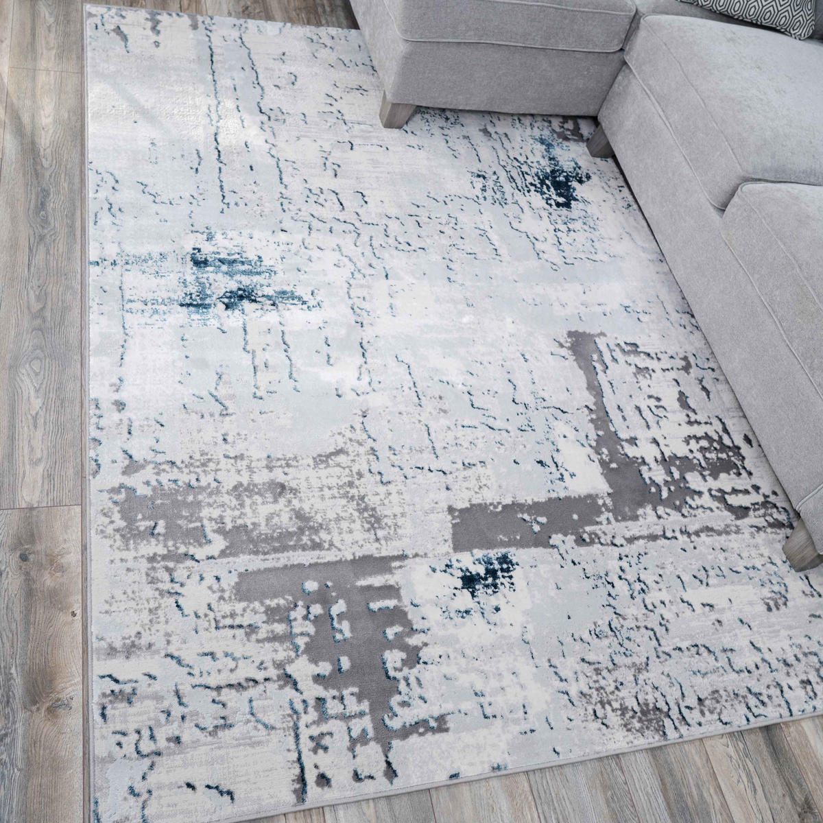 WEBTEPPICH Grace Blau - Blau, Textil (160/230cm) - Kukoon Rugs