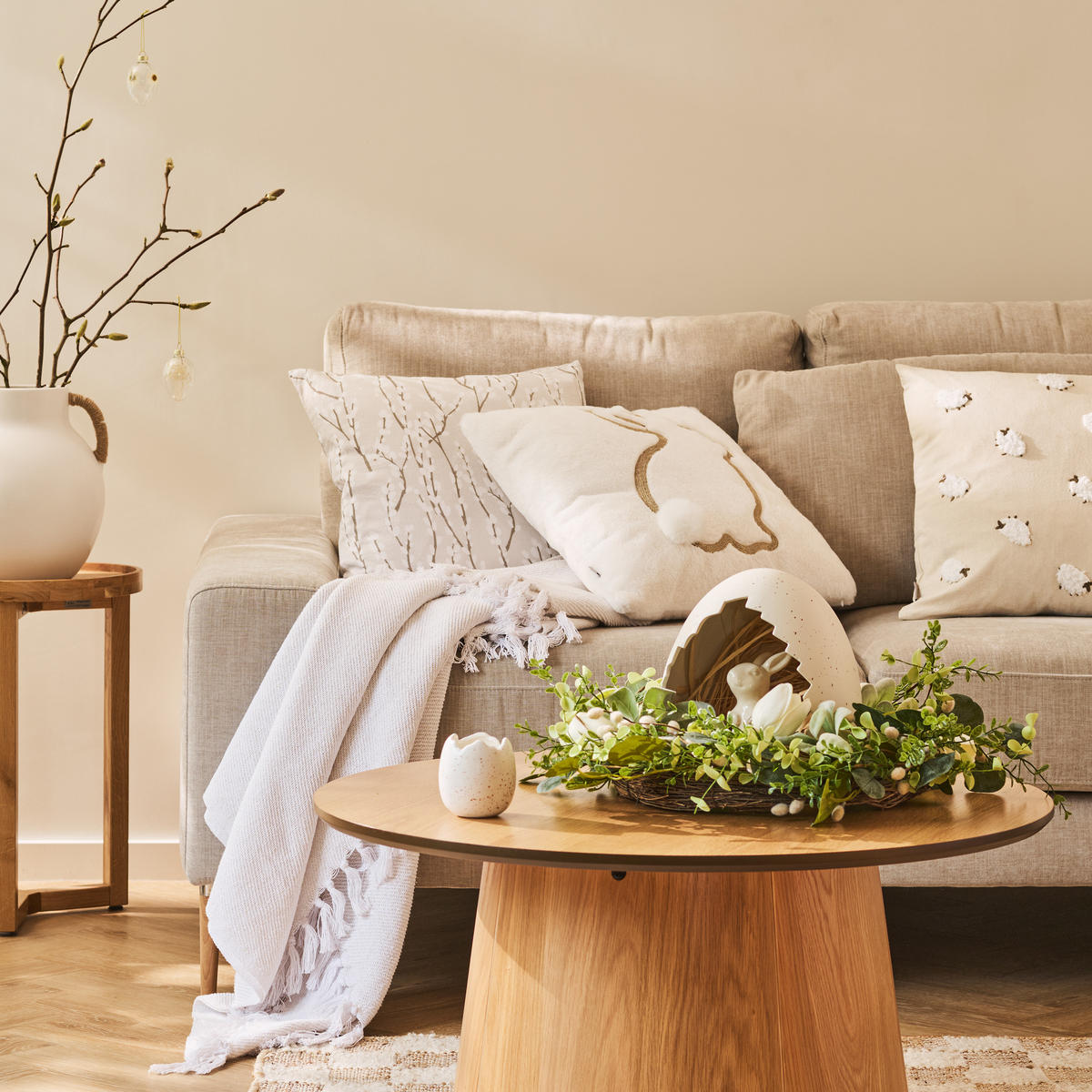 KISSENBEZUG Freno - Weiß, Textil (45/45cm) - home&you