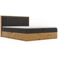 BOXBETT Forest 160x200 Dunkelgrau - Dunkelgrau, Holz/Textil (160/200cm) - Graingold