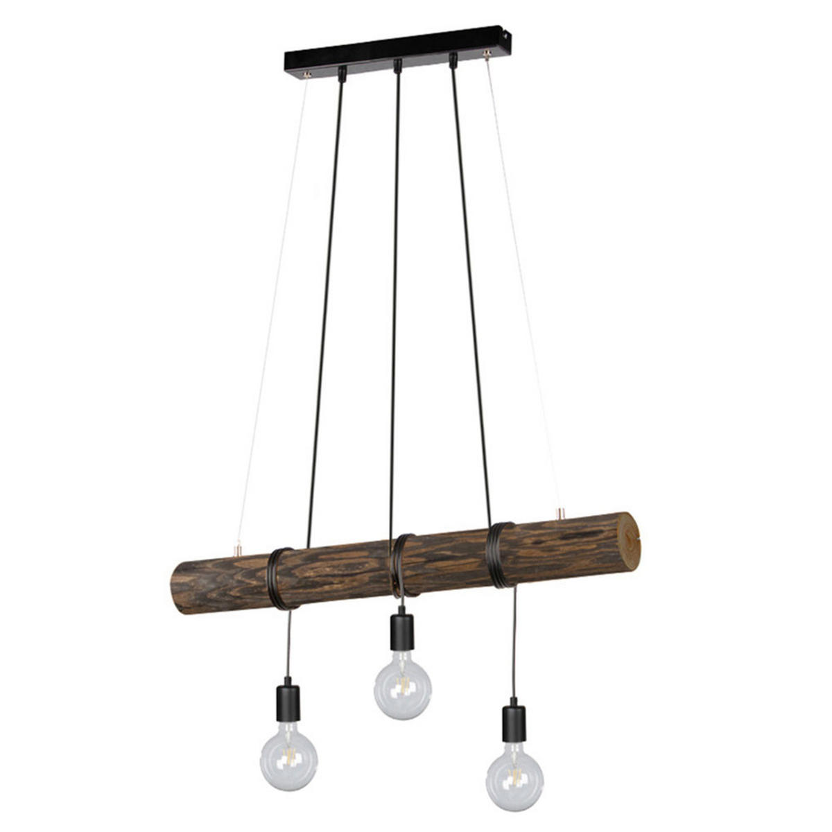 HÄNGELEUCHTE ADINA Holz Metall Braun - Braun, Holz (65/8/140cm)