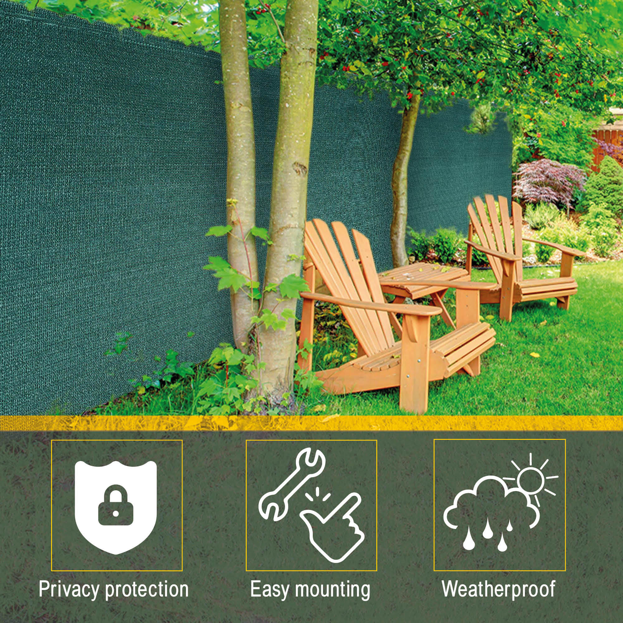 SICHTSCHUTZZAUN SolVision SG80 160/1000 cm Grün - Grün, Kunststoff (1000/160cm) - Sol Royal