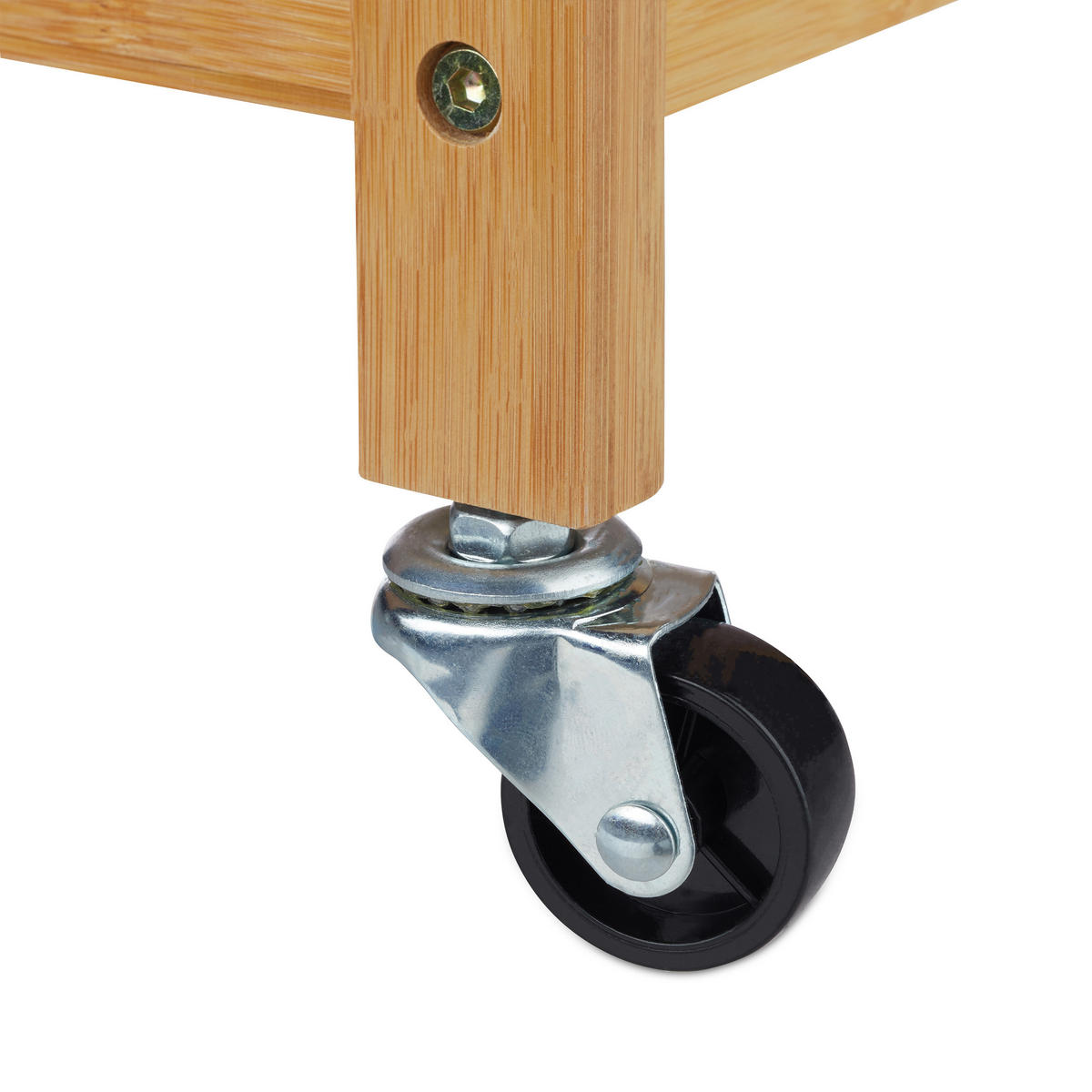 SERVIERWAGEN - Hellbraun, Holz/Holzwerkstoff (58/76.5/30cm) - Relaxdays