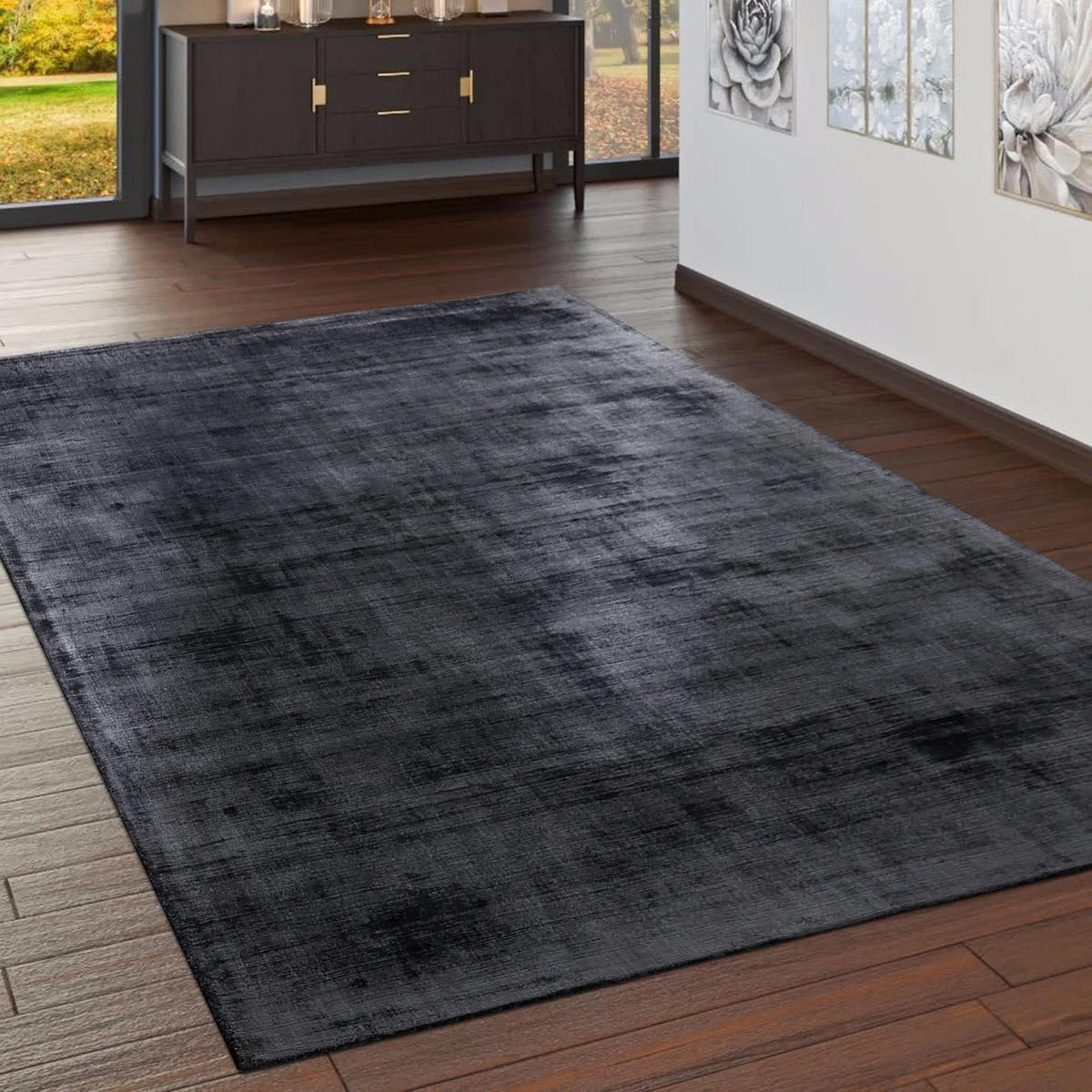 HOCHFLORTEPPICH 120/170 cm Glori 330 - Anthrazit, Textil (120/170cm) - Paco Home