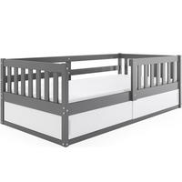 KINDERBETT Smart, 80x160, mit Stauraum, Gray - Grau, Holz (80/160cm) - Interbeds
