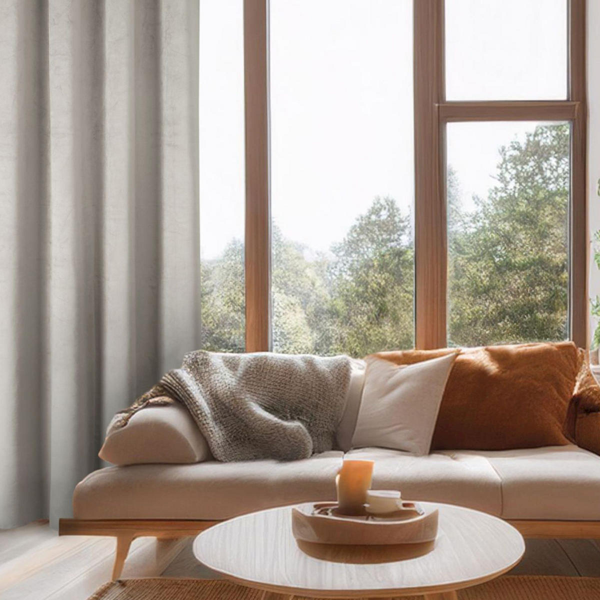 ÖSENVORHANG VELVET SIGNATURE - Grau, Textil (140/1/250cm) - Tom Tailor