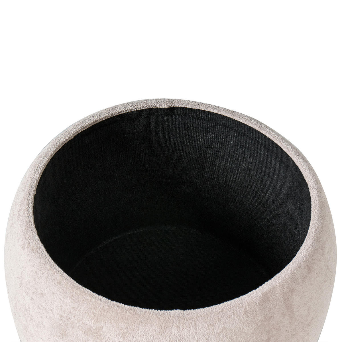 POUF mit Stauraum Bouclé Hellbeige Annabella - Beige, Textil (40/42/40cm) - Beliani