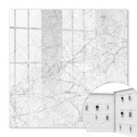 SCHLÜSSELBOX Weiß 30x30 cm – Türöffnung nach rechts - Marmor-Eleganz - Weiß, Metall (30/30/5cm) - TULUP