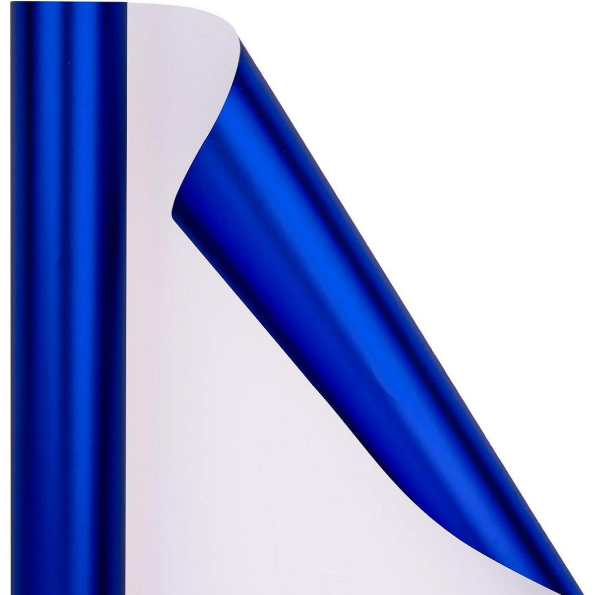 GESCHENKPAPIER Blau Metallic 44 cm x 10 m - Blau, Papier (4/44/4cm)