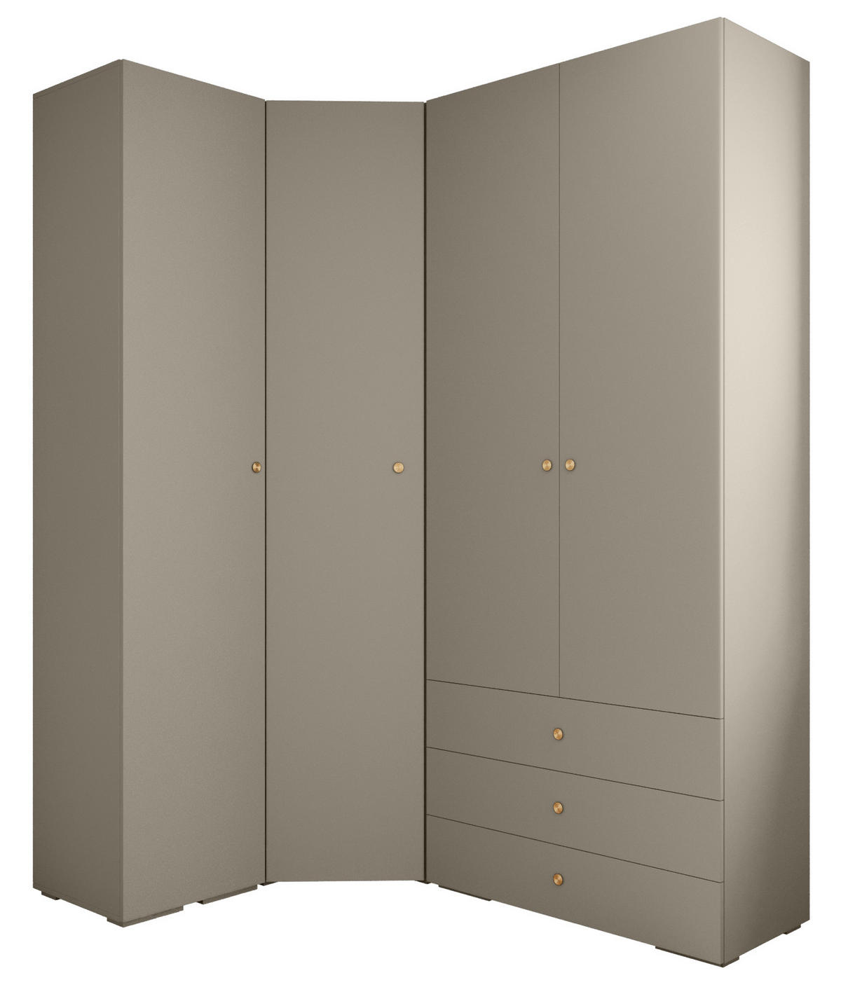 GARDEROBEN-SET 236,7/181,7/47 - Kaschmir/Goldfarben, Holz/Kunststoff (181.7/236.7/47cm) - Abiks Möbel