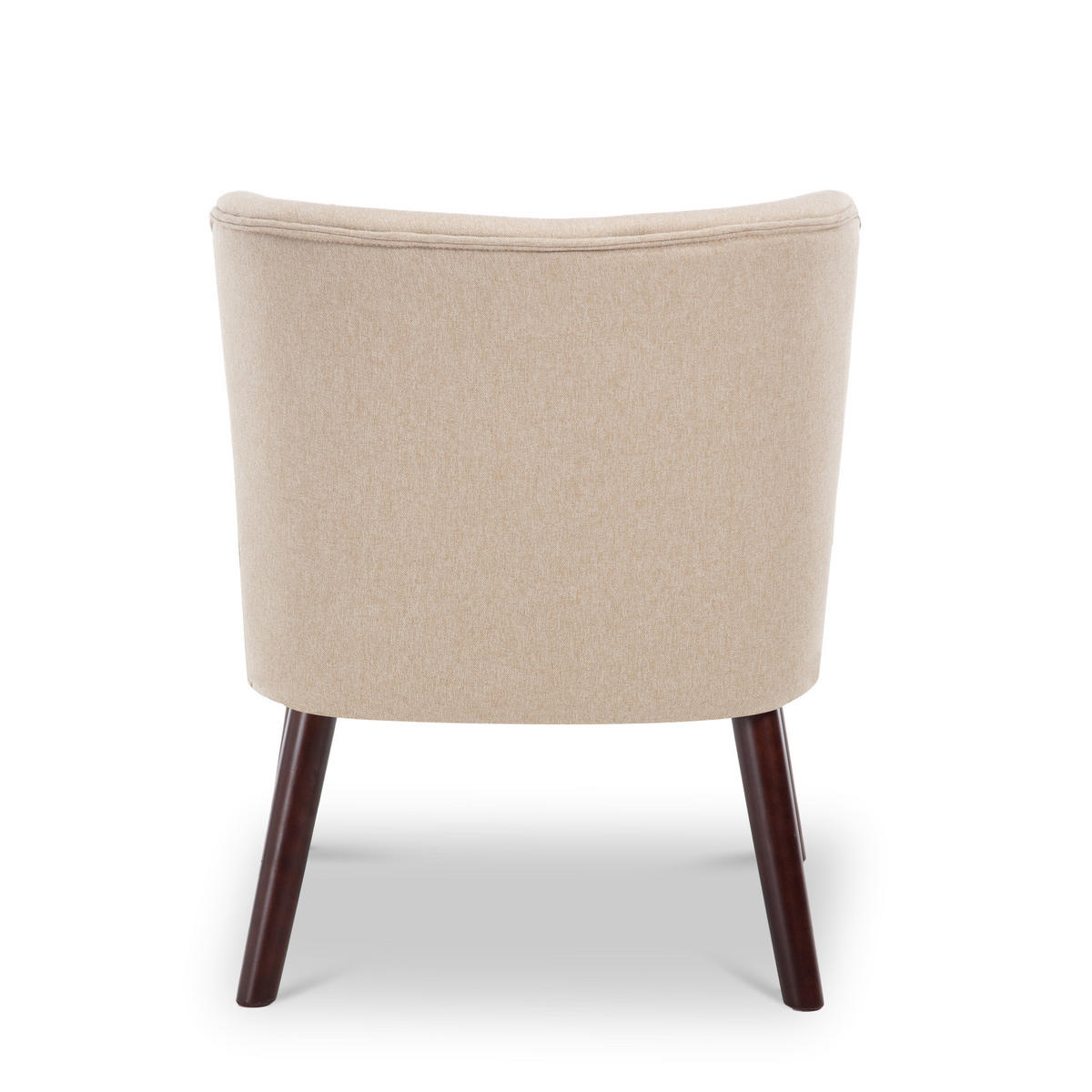 COCKTAILSESSEL 2er-Set Jofi aus beigem Stoff - Beige/Dunkelbraun, Holz/Textil (56/70.5/67cm) - Sicaan