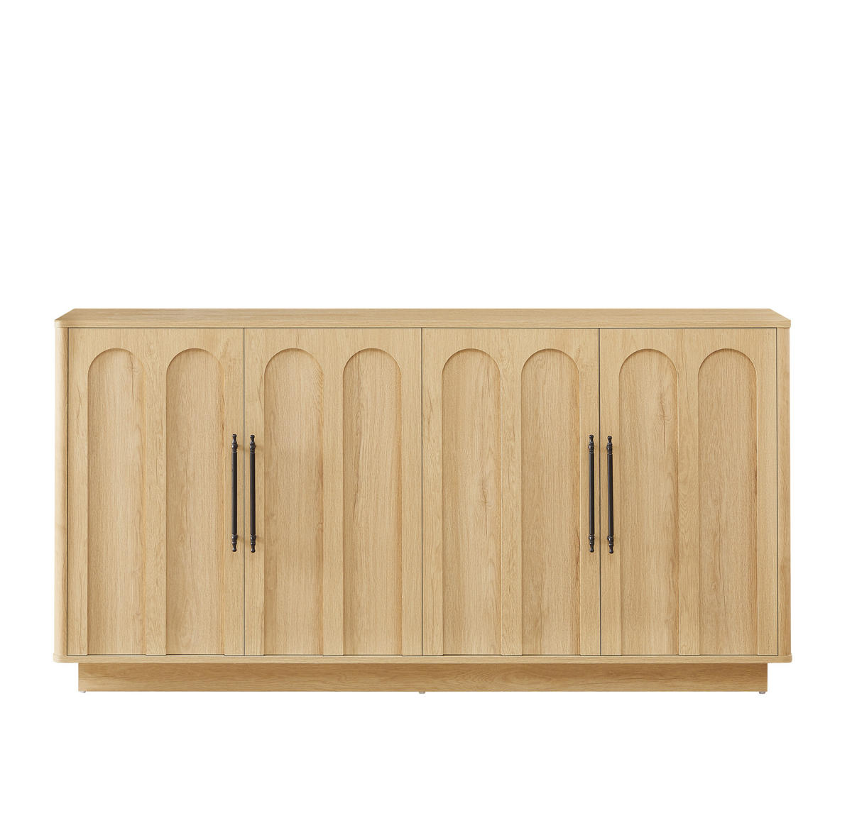 SIDEBOARD 160/40/80 cm mit 4 Türen in Eiche-Optik & Soft-Close - Eichefarben, Holzwerkstoff (160/80/40cm) - BEAOK