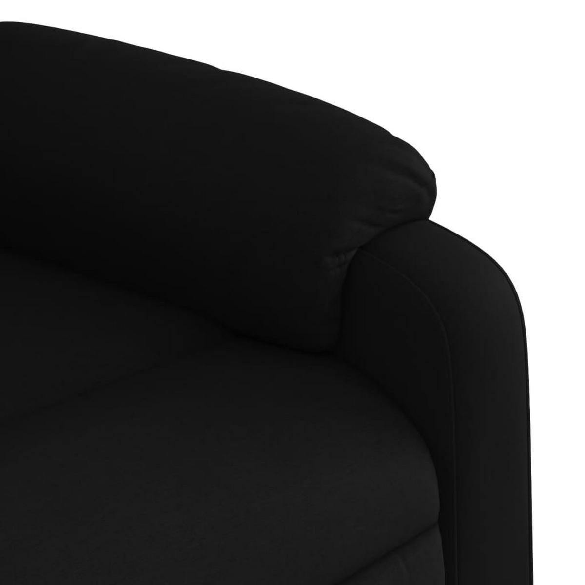 RELAXSESSEL Schwarz Stoff - Schwarz, Textil (95/99/77cm) - vidaXL