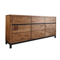 SIDEBOARD Wildeiche 175x45x85 natur geölt VILLANDERS #108 - Braun, Holz (175/85/45cm) - Massivmoebel24