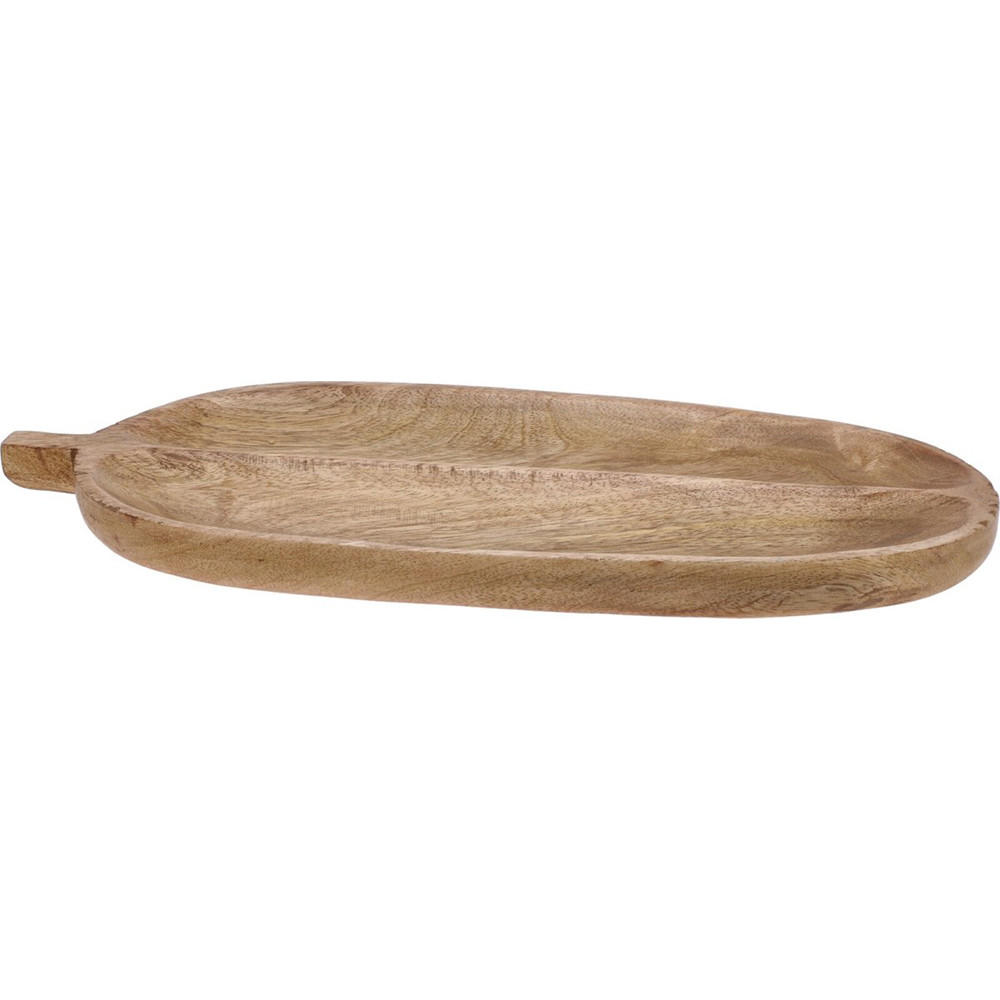 TABLETT Blatt Braun 40/18/2.7 cm Holz - Braun, Holz (2.7cm) - Mondex