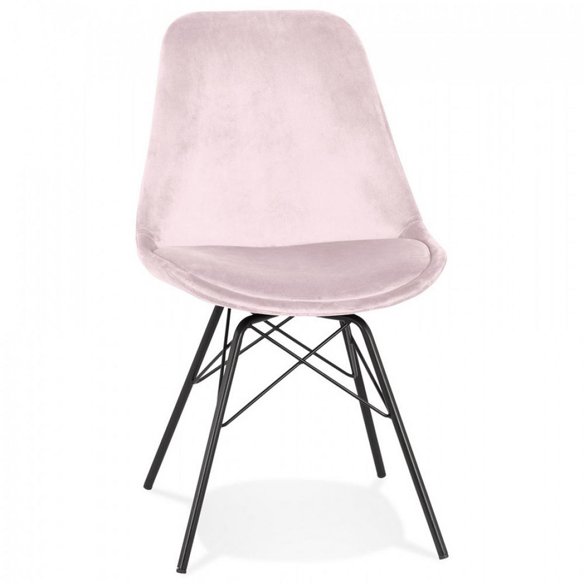STUHL Rosa 45x83x55cm - Schwarz/Rosa, Holz/Metall (45/83/55cm) - AlterEgo