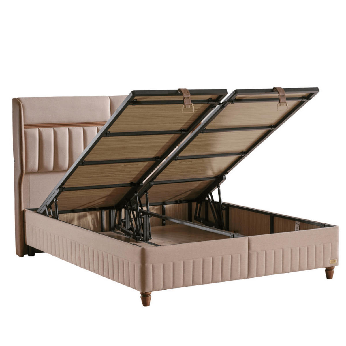 BOXBETT Biosalt Set 140x200 - Beige, Holz/Metall (140/200cm) - Bambi